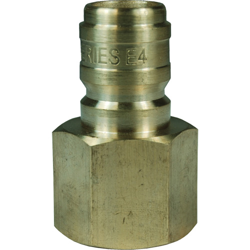 Bouchon d'interconnecteur &agrave; passage direct DQC de s&eacute;rie E, Laiton, 3/4", NPTF femelle, 1700 PSI Pathway Supply LP