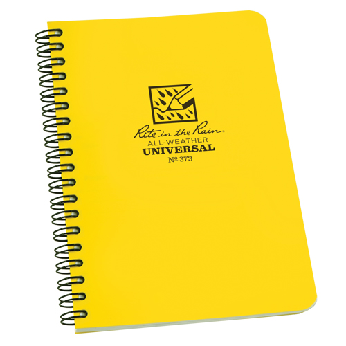 Carnet de notes de poche &agrave; spirale lat&eacute;rale, Couverture souple, Jaune, 64 Pages, 4-5/8" , 7"  Pathway Supply LP