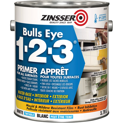 Appr&ecirc;t &agrave; base deau Bulls Eye 1-2-3, 3,78 L, Gallon, Blanc Pathway Supply LP