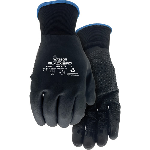 Gants enduits Stealth Blackbird, T-Grand, R&ecirc;vetement Nitrile micromousse, Calibre 15, Enveloppe en Polyester Pathway Supply LP