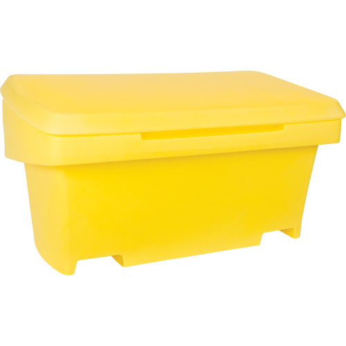 Heavy-Duty Outdoor Salt and Sand Storage Container, 24" x 48" x 24", 10 cu. Ft., Yellow Pathway Supply LP