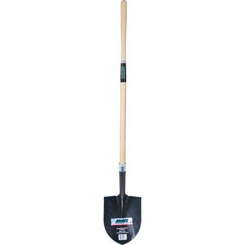 Heavy-Duty Round Point Shovel, Carbon Steel Blade, Hardwood, Straight Handle Pathway Supply LP