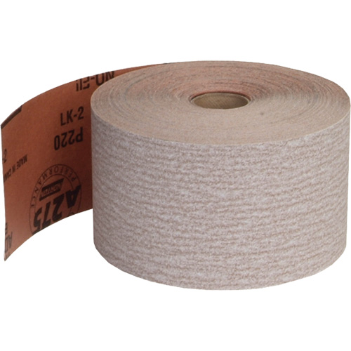Rouleau de papier abrasif PSA sans chargement, Oxyde d'aluminium, 2-3/4" la x 135' lo, Grain 220 Pathway Supply LP