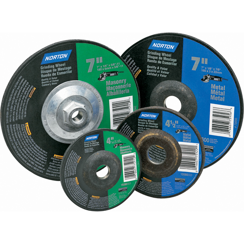 Gemini&reg; Depressed Centre Grinding Wheels, 4" x 1/4", 5/8" Arbor, Aluminum Oxide, Type 27 Pathway Supply LP