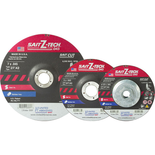 Cutting Wheel, 7" x 0.045", 7/8" Arbor, Type 27, Zirconium, 8500 RPM Pathway Supply LP