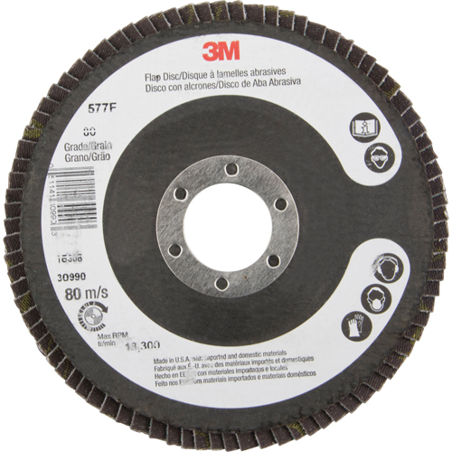 Disques &agrave; lamelles 577F, 4-1/2" x 7/8", Type 29, Grain 80, Zirconium Pathway Supply LP