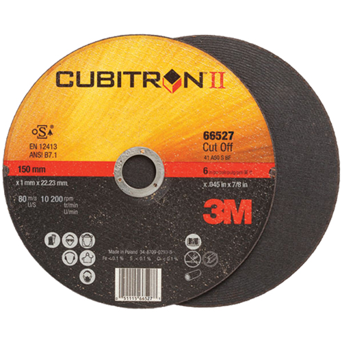 Meule &agrave; tronçonner Cubitron II, 4-1/2" x 0,04"/0,045", Arbre de 7/8", Type 27, C&eacute;ramique, 13 300 Tr/min Pathway Supply LP