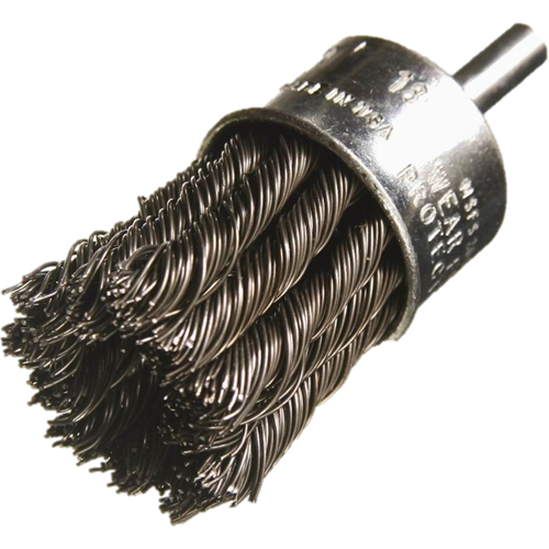 Knotted Wire End Brushes, 1/2" Dia., 0.014" Wire Dia., 1/4" Shank Pathway Supply LP