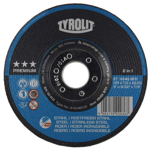 Disque de meulage 2-IN-1 Performance Plus, 7" x 9/32", Arbre 7/8", Type 27 Pathway Supply LP