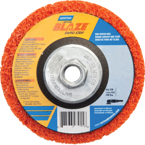 Disque &agrave; moyeu d&eacute;port&eacute; 4-1/2" non tiss&eacute; Blaze Rapid Strip, 4-1/2" dia., Grain Cors&eacute; Pathway Supply LP