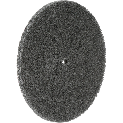 Meule unitaris&eacute;e EXL Scotch-Brite, 5" x 1/4", Arbre de 1/4", Grain de Fin, Carbure de silicium Pathway Supply LP