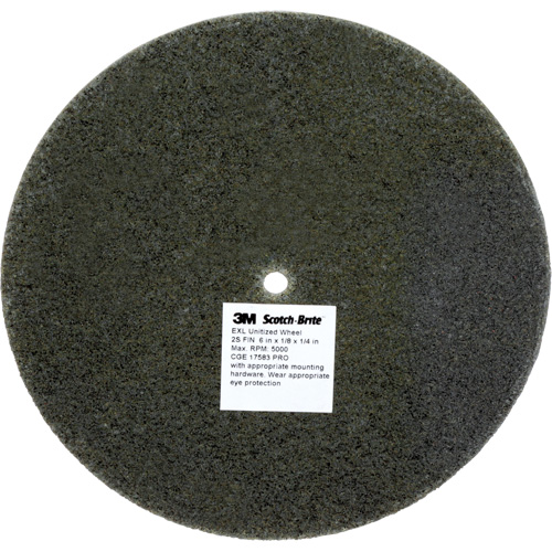 Scotch-Brite EXL Unitized Wheel, 6" x 1/8", 1/4" Arbor, Fine Grit, Silicon Carbide Pathway Supply LP