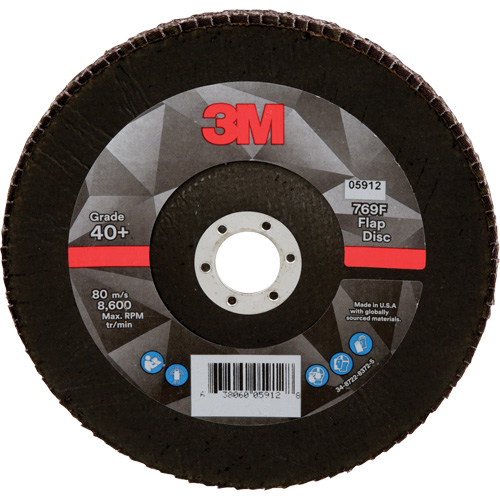 Disque &agrave; lamelles &agrave; changement rapide 769F, 7" x 7/8", Type 29, Grain 40+, Oxyde d'aluminium/C&eacute;ramique Pathway Supply LP