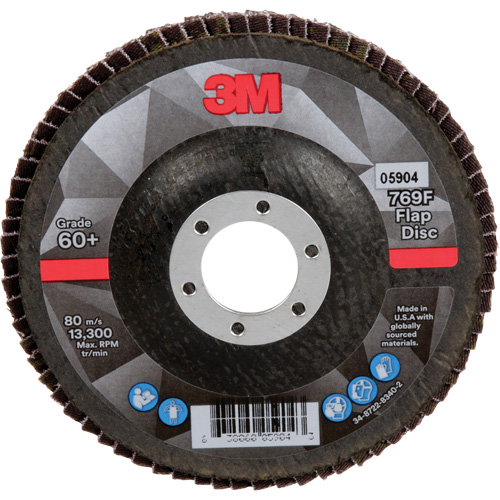 Disque &agrave; lamelles &agrave; changement rapide 769F, 4-1/2" x 7/8", Type 27, Grain 60+, C&eacute;ramique Pathway Supply LP