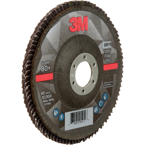 Disque &agrave; lamelles &agrave; changement rapide 769F, 5" x 7/8", Type 27, Grain 80+, C&eacute;ramique Pathway Supply LP