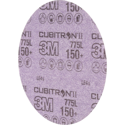Cubitron II Hookit 775L Series Film Sanding Disc, 6" Dia., 150+ Grit, Ceramic, 3 mils Pathway Supply LP