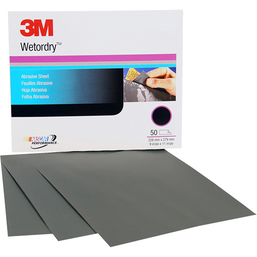 Wetordry Abrasive Sheet, 9" x 11", P500 Grit, Aluminum Oxide Pathway Supply LP