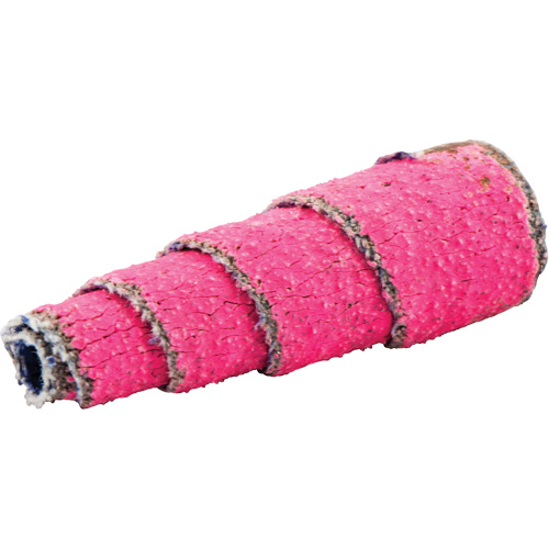 R928 Tapered Spiral Roll, 80 Grit, 1/2" Dia., Ceramic Alumina, 1-1/2" L, 1/8" Arbor Pathway Supply LP