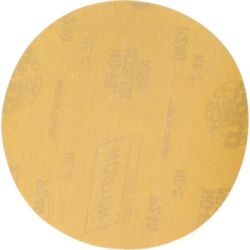 Disque de ponçage en papier H&L Gold Reserve A296 avec trous d'aspiration, dia 6", Grain 240, Oxyde d'aluminium, Poids C Pathway Supply LP