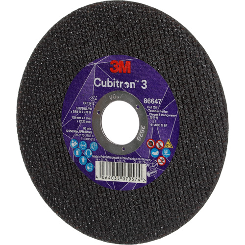 Cubitron 3 Cutting Disc, 5" x 9/32", 3/8" Arbor, Type 41 Pathway Supply LP
