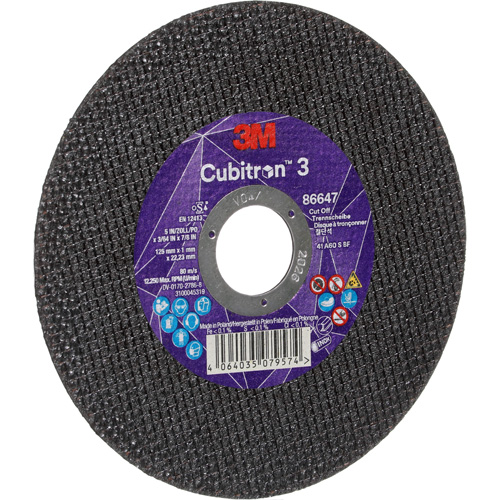 Cubitron 3 Cutting Disc, 5" x 9/32", 3/8" Arbor, Type 41 Pathway Supply LP