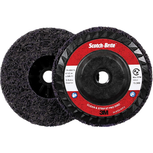 Disque Clean and Strip XT Pro XO-DC Scotch-Brite, 4-1/2" dia., Grain Extra grossier, Carbure de silicium Pathway Supply LP