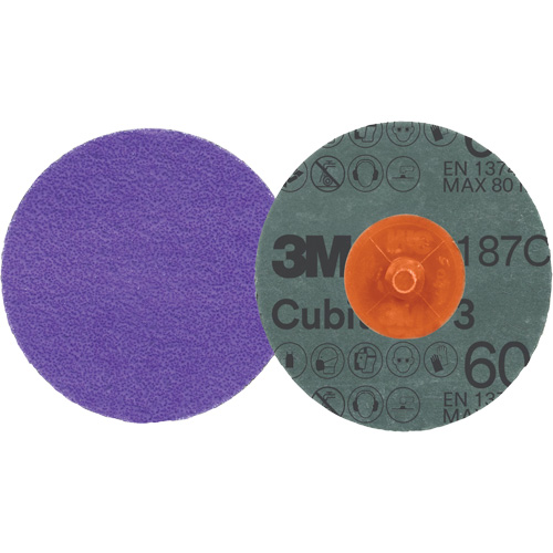 Disque en fibre Roloc Cubitron 3, 3" dia., Grain 60+, C&eacute;ramique Pathway Supply LP