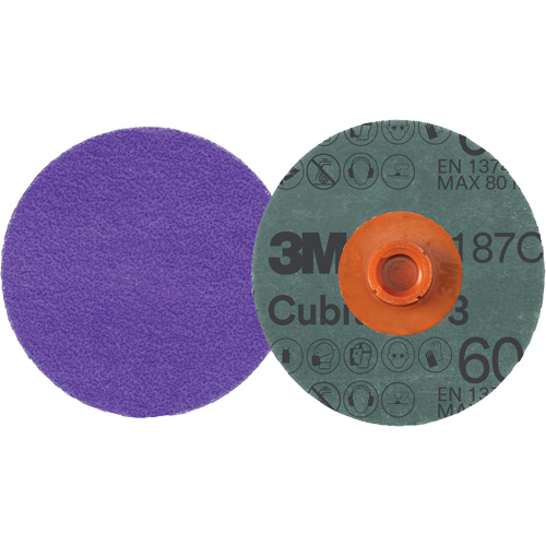 Disque en fibre Roloc Cubitron 3, 4" dia., Grain 60+, C&eacute;ramique Pathway Supply LP