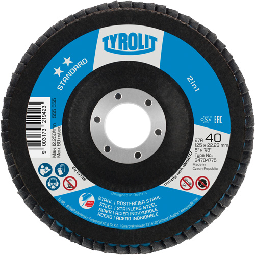 2-in-1 Flap Disc, 5" x Type 27A, 60 Grit Pathway Supply LP
