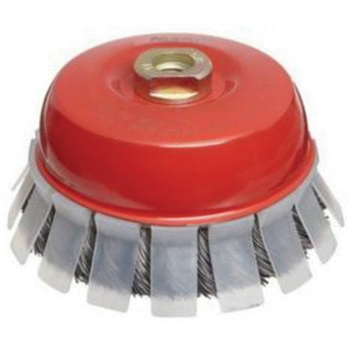 Brosse-boisseau &agrave; fils nou&eacute;s avec protecteur, 2-3/4" dia. x 5/8"-11 arbre Pathway Supply LP