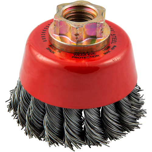 Brosse-boisseau &agrave; fils nou&eacute;s, 2-3/4" dia. x 5/8"-11 arbre Pathway Supply LP