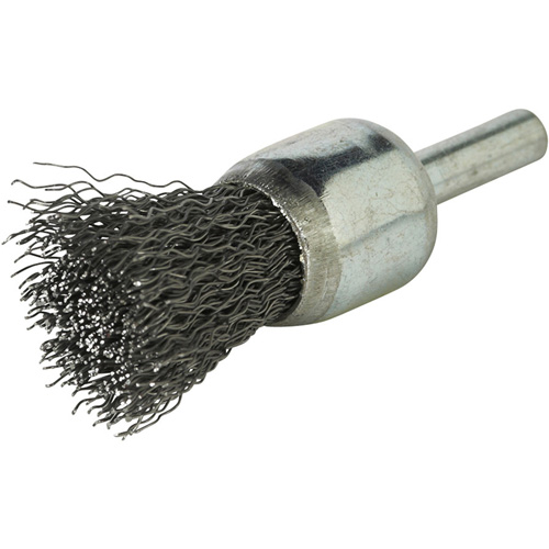 Stem Mounted Crimped Wire Brush, 1", 0.020" Fill, 1/4" Shank Pathway Supply LP