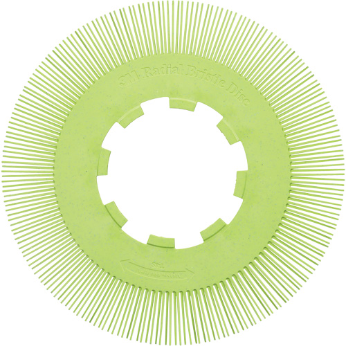 Brosse radiale en soies de pr&eacute;cision type S PN-RB sans adaptateur Scotch-Brite, C&eacute;ramique, Grain 50+, 8" dia. Pathway Supply LP