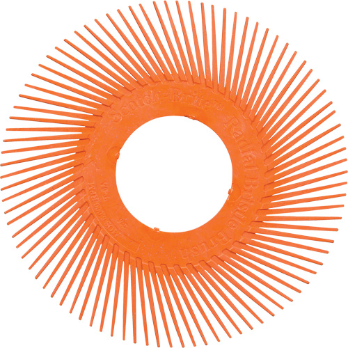 Brosse radiale en soies de pr&eacute;cision type C PN-RB sans adaptateur Scotch-Brite , C&eacute;ramique, Grain 80+, 7-5/8" dia. Pathway Supply LP