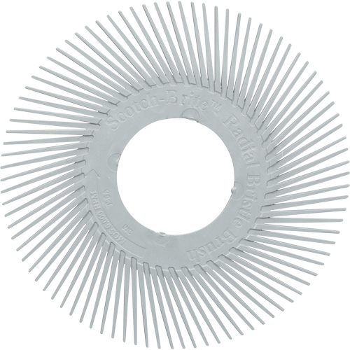 Brosse radiale en soies de pr&eacute;cision type A PN-RB sans adaptateur Scotch-Brite , C&eacute;ramique, Grain 120+, 6" dia. Pathway Supply LP