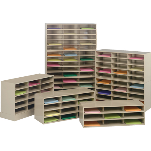 Organisateurs de donn&eacute;es, Stationnaire, 9 fentes, Acier, 33-3/4" la x 11-5/8" p x 10-3/4" h Pathway Supply LP