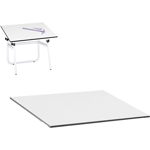 Dessus pour table &agrave; dessin r&eacute;glable Vista, 48" la x 3/4" h, Blanc Pathway Supply LP