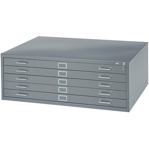 Steel Plan Files, 5 Drawers, 40-3/8" W x 29-3/8" D x 16-1/2" H Pathway Supply LP