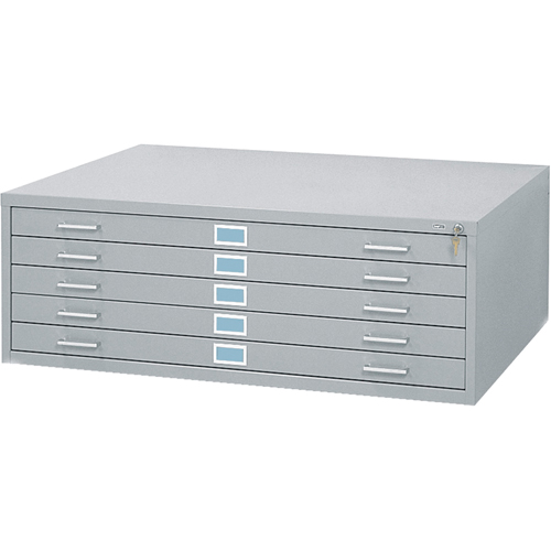 Steel Plan Files, 5 Drawers, 46-3/8" W x 35-3/8" D x 16-1/2" H Pathway Supply LP
