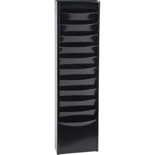 Literature Storage Racks, Stationary, 11 Slots, Steel, 9-3/4" W x 4-1/8" D x 36" H Pathway Supply LP
