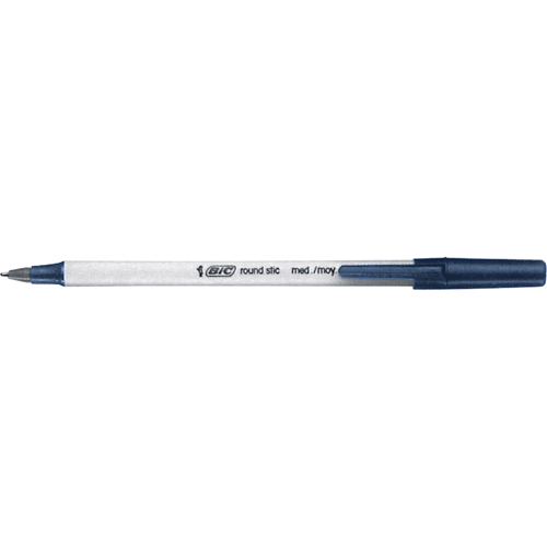 Bic&reg; Round Stic Ball Point Pen, Blue, 0.8 mm Pathway Supply LP
