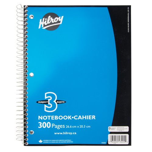 3 Subject Spiral Notebook Pathway Supply LP
