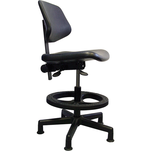 Ergonomic Seating, Polyurethane, Black, 250 lbs. Capacity Pathway Supply LP