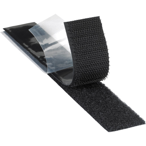 Attache r&eacute;sistant aux plastifiants, Boucle, 50 vg x 2", Adh&eacute;sif, Noir Pathway Supply LP