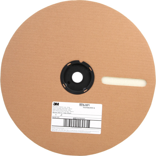 Attache, Boucle, 50 vg x 1", Adh&eacute;sif, Blanc Pathway Supply LP