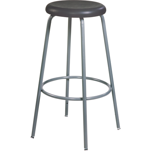 500 Series Stool, Stationary, Adjustable, 20" - 28", Polyurethane Seat, Black Pathway Supply LP