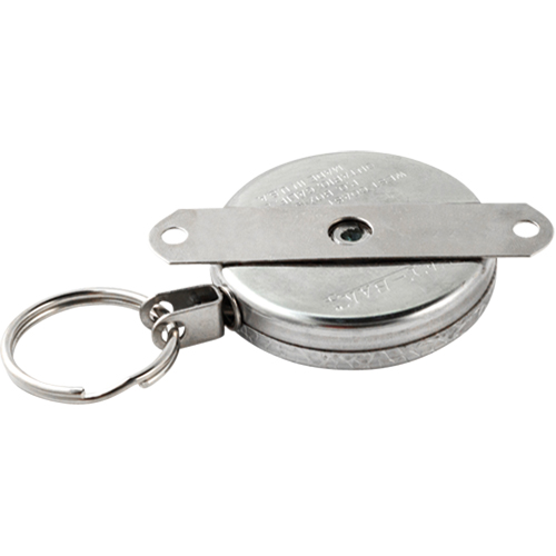 Self Retracting Key Chains, Chrome, 48" Cable, Mounting Bracket Attachment Pathway Supply LP