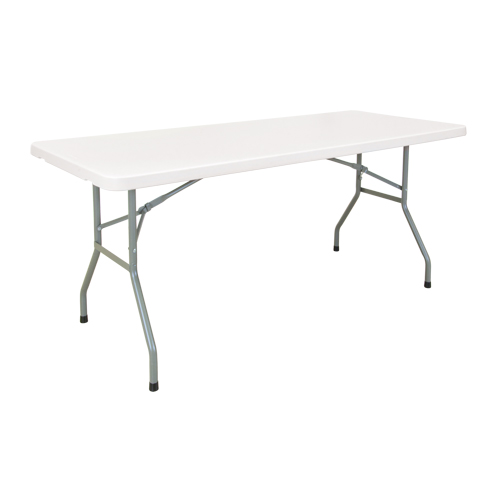 Folding Table, Rectangular, 72" L x 30" W, Polyethylene, White Pathway Supply LP