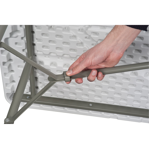 Folding Table, Rectangular, 48" L x 24" W, Polyethylene, White Pathway Supply LP