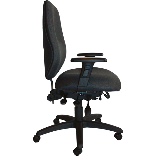 Chaises ergonomiques robustes Cierra , Tissu, Noir, Capacit&eacute; 400 lb Pathway Supply LP